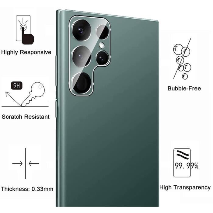 Camera Protection - Phonillico - Samsung Galaxy S22 ULTRA 5G - Set of 2 - Tempered Glass - Rear Protection
