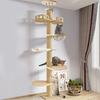 Cat Tree Floor To Ceiling Cat Tree Height Adjustable Cat Tower 6 Tier Hemp Scratching Post High Sturdy Cat Activity Tree Cat Scratching Post