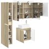 Bathroom Cabinet Set 5 Pcs Sonoma Oak 50 X 14.5 X 70 Cm