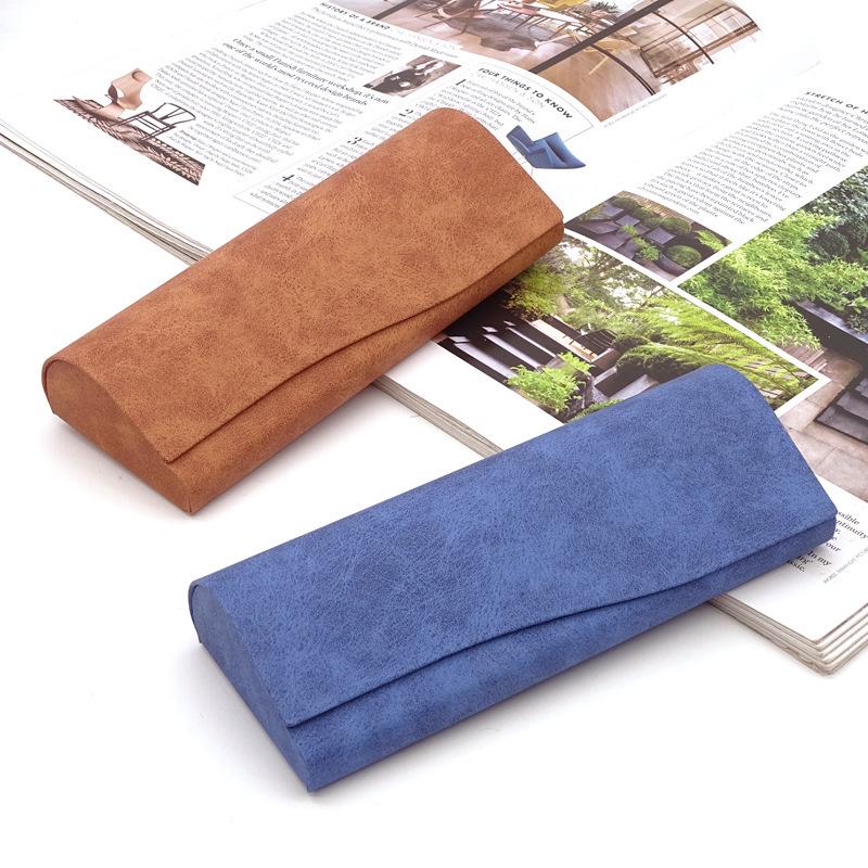 Sheepskin Pattern Magnetic Glasses Case for Men & Women - Anti-Pressure Myopia & Sunglasses Storage Box