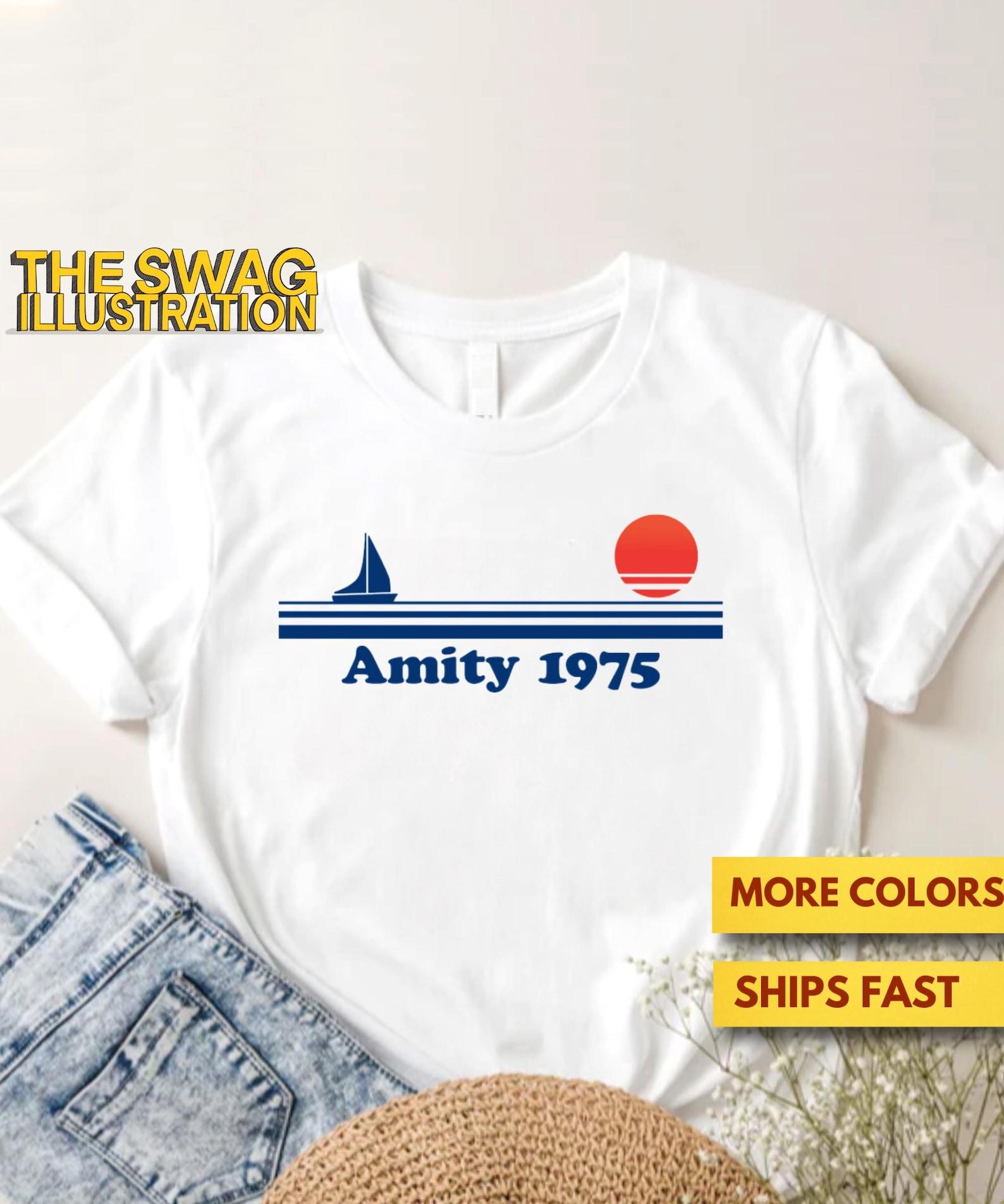 Jaws Amity 1975 Shirt, Amity Island Shirt, Premium Ultra Soft Tee XL