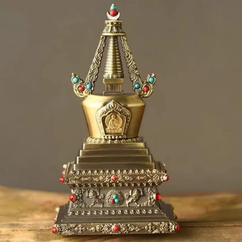 Alloy Tibetan Stupa,Tibetan Buddhist Decorations Religious Altar Ornament Collections