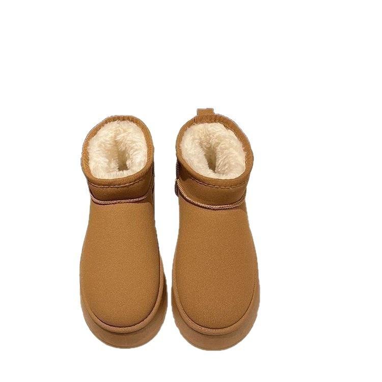 Thick-soled Non-slip Snow Boots Winter New Velvet Warm Bread Shoes Velvet Thickened Cotton Shoes