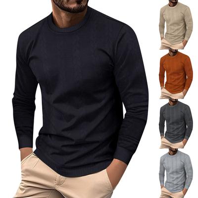 Men's Casual O-neck Loose Cotton Sweater Pullover