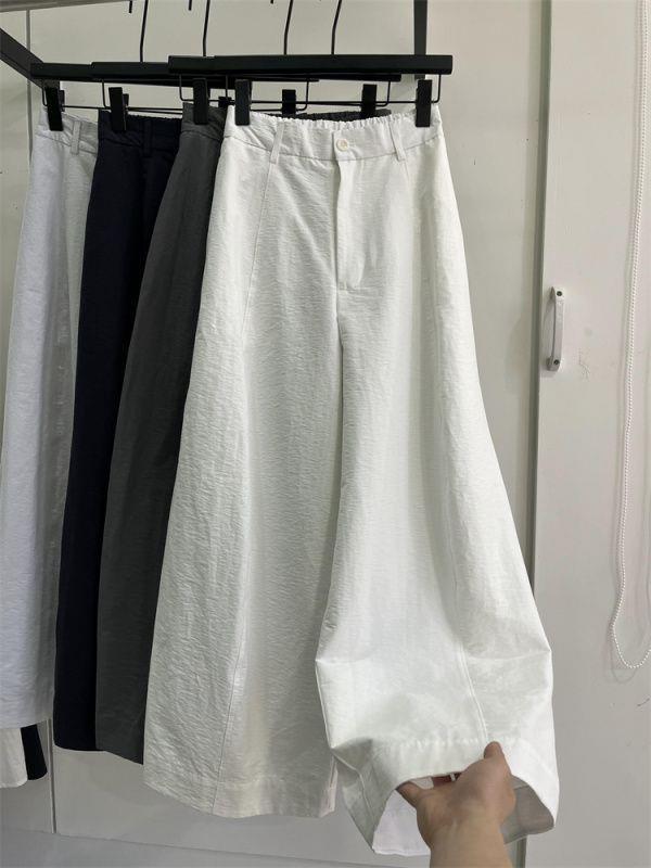 Koreanische High-Waist Straight-Leg Frühjahrs-Freizeithosen für Damen