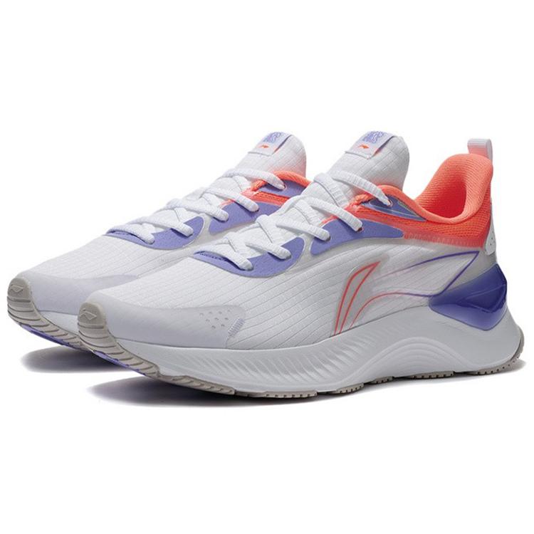 New LINING YueYing Element Running Shoes Women's Low Top White/Purple ARHS010-1