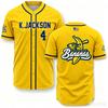 #4 KJ Jackson Savannah Bananas Baseballový dres AOP 3D S-4XL žlutý fotbalový dres prodyšné pohodlné tričko vysoká kvalita krátký rukáv