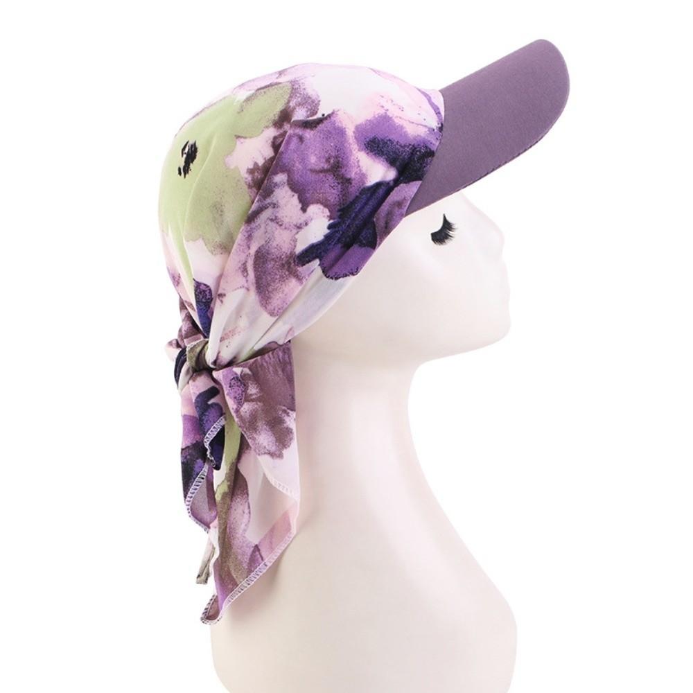 Pre-Tie Headscarf Chemo Headwear Sun Protection Chemo Cap Chiffon Baseball Cap Available All Year