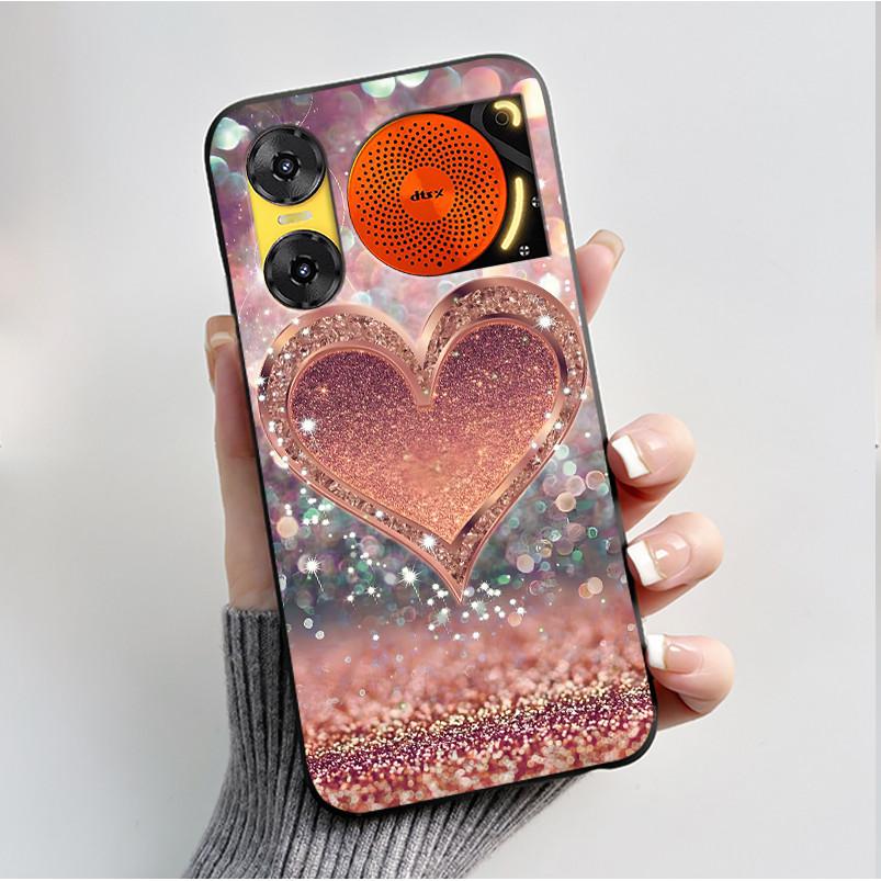 Printing Case For ZTE Nubia Music 2 Music2 Soft Silicone Black Shell For ZTE Nubia Music Z2353 Cover Cute Flower Cartoon Casing