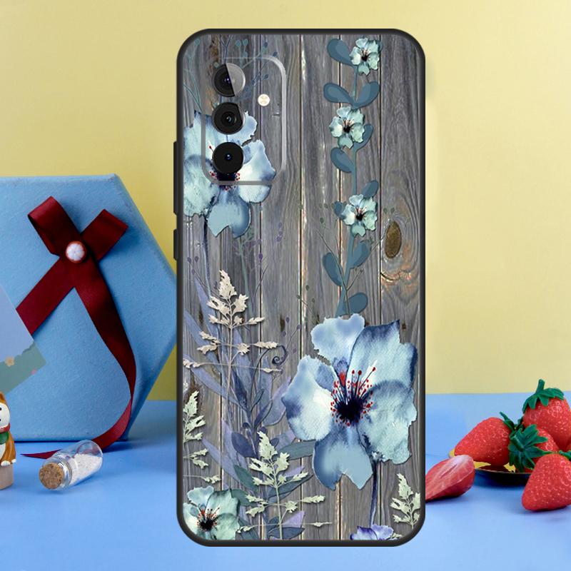 Western Rustic Barn Wood Lace Case For Samsung Galaxy A13 A33 A53 A16 A17 A54 A34 A14 A15 A35 A55 A52 A12 A32 A26 A36 A56