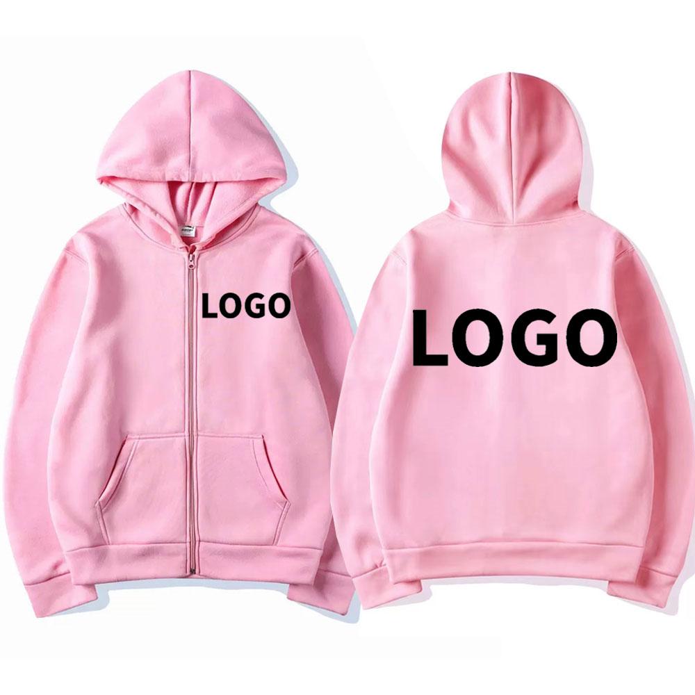 Customization DIY01 Design Graphic Print Zipper Hoodies Men Women Fashion Zip Up Sweatshirts Casual Oversized Pullovers