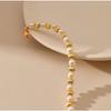 K Gold Plated Natural Shell Pearl Elegant Handmade Bracelet For Women