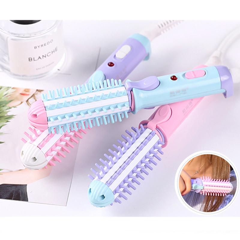 New Mini Hair Curler Straightener Ceramic Heating Safe Gentle On Hair Suitable For All Hair Types