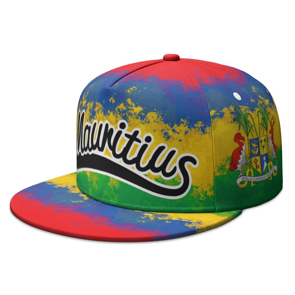Mauritius Flachkrempe Kappe Maßgefertigt Name Team Logo Hip-Hop Hut Land Angeln Reisen Französische Nation Mauritische Flagge Kopfbedeckung Adjustable yellow