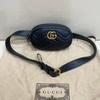 [Gebraucht] gesteppte Leder GG Marmont Matelassé Gürteltasche 38/95 'Schwarz' - Ausgezeichnet #18LWPGK