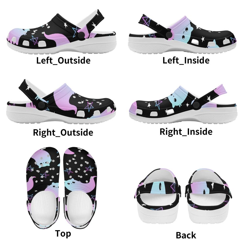 Graphic Print EVA Clogs Unisex Flexible Lightweight Slip On Casual Footwear Lightweight Summer Sandals Indoor Outdoor Wear