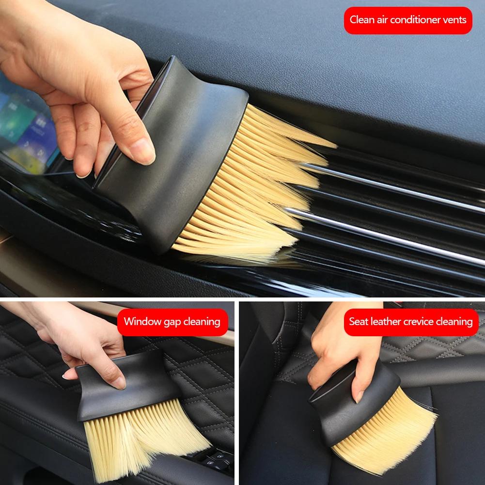Car Air Conditioner Cleaner Brush Air Outlet Cleaning Brush Car Detailing Brush Dust Cleaner Soft Brush Keyboard Cleaning Tool
