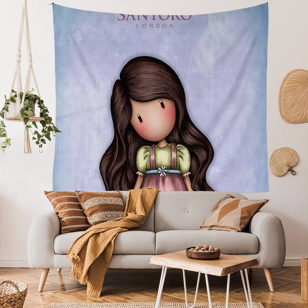 Cartoons SSantoro Gorjuss Hanging Bohemian Tapestry Bohemian Wall Tapestries Mandala Kawaii Room Decor
