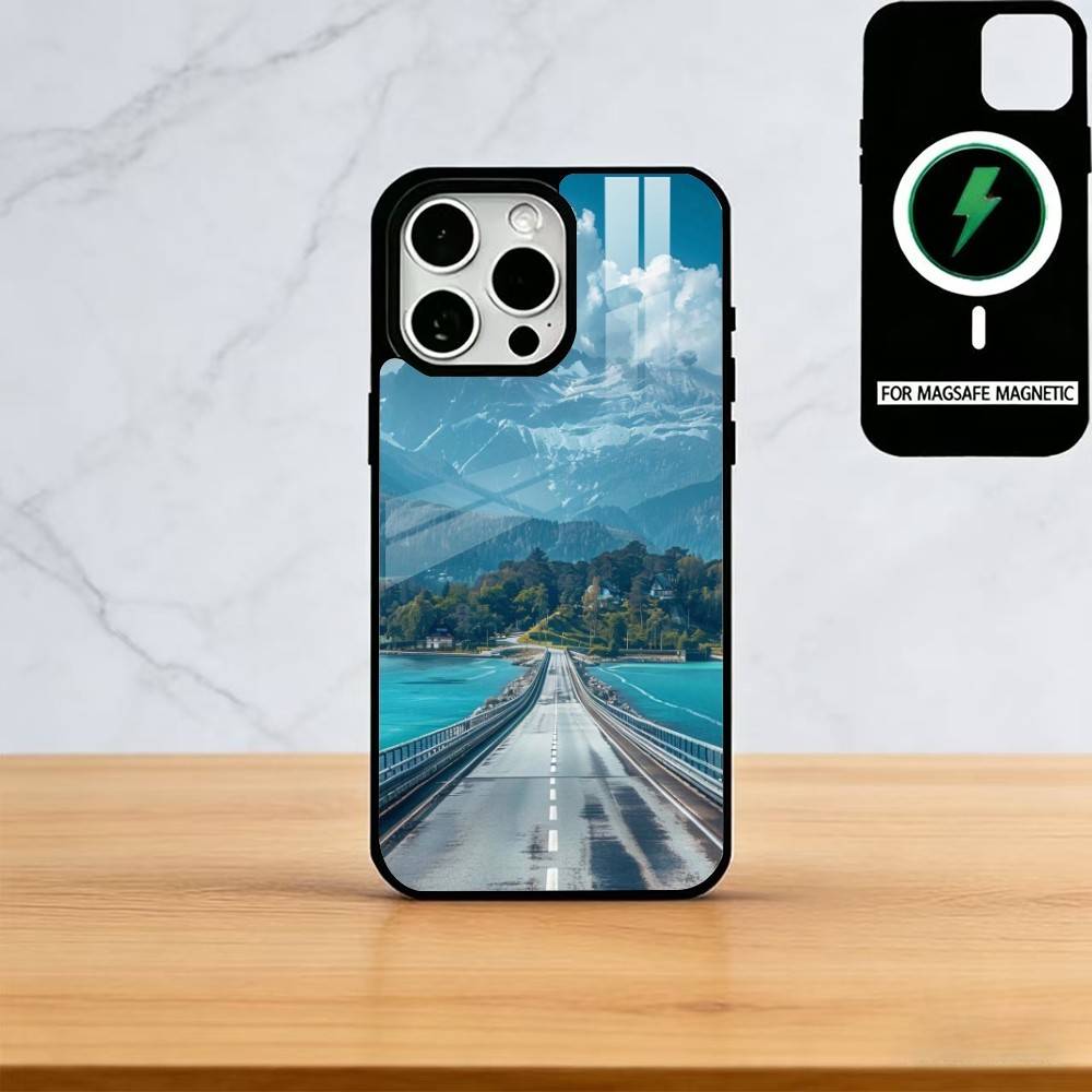 Mountains And Lakes Phone Case For iPhone17,16,15,14,13,12,11 Plus,Pro Magnetic with Magsafe Wireless Charging