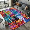 Colorful Kitten Print Area Rug, Crystal Velvet, Non-Slip Bedroom & Living Room Carpet, 100% Polyester Home Decor Mat