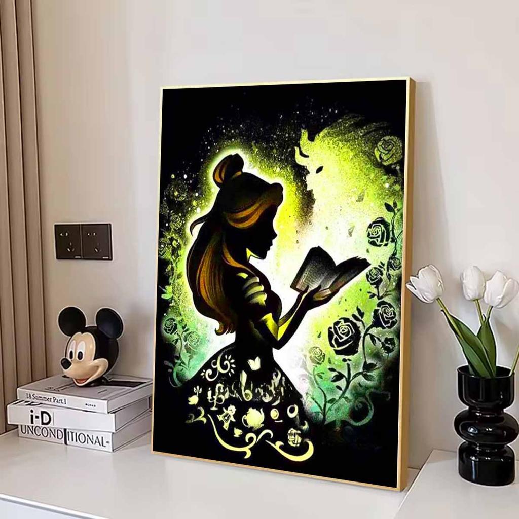 Full Round Diamond Painting The Princess Who Reads Books Art Rhinestone Picture Mosaic DIY 5D Cross Stitch Embroidery Home Decoration