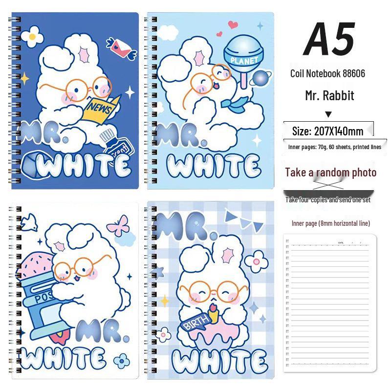 Creative Cute Cartoon A5 Loose-leaf Student Lined Notebook