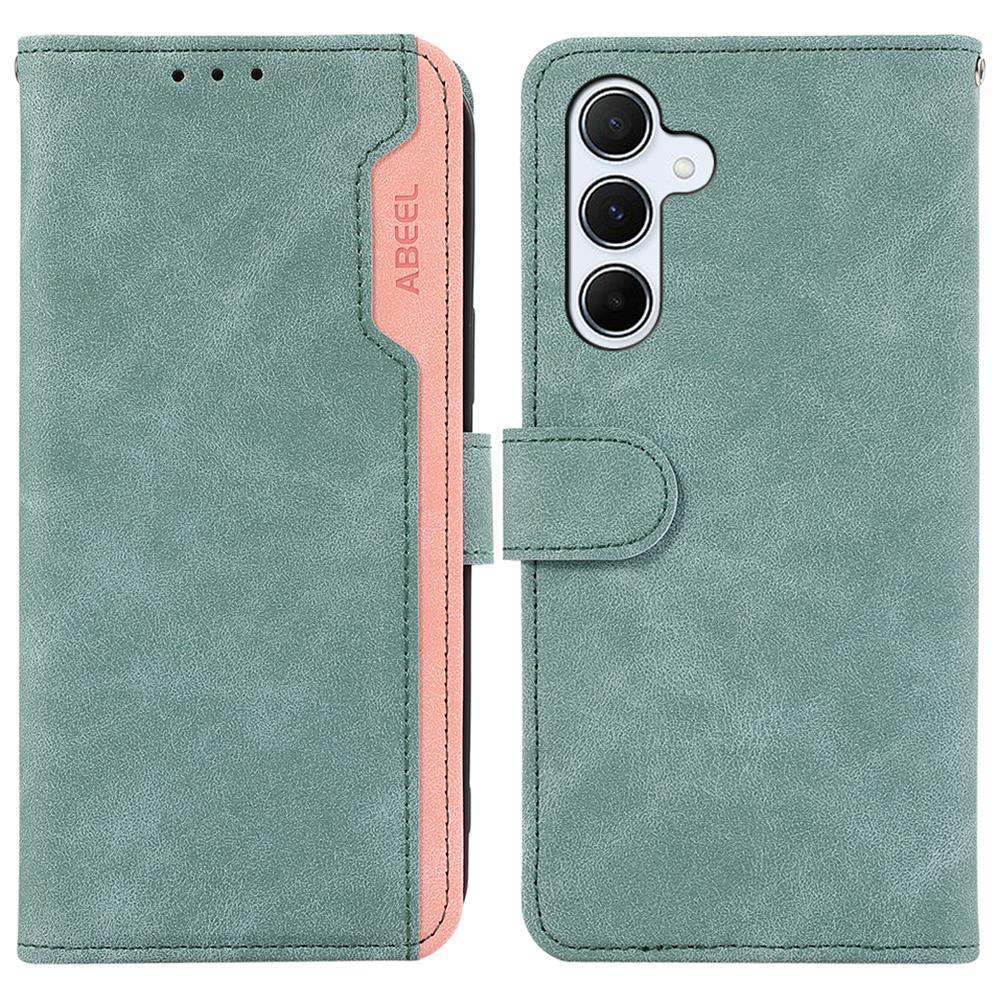 ABEEL For Samsung Galaxy A55 5G Case RFID Blocking Wallet PU Leather Stand Cover