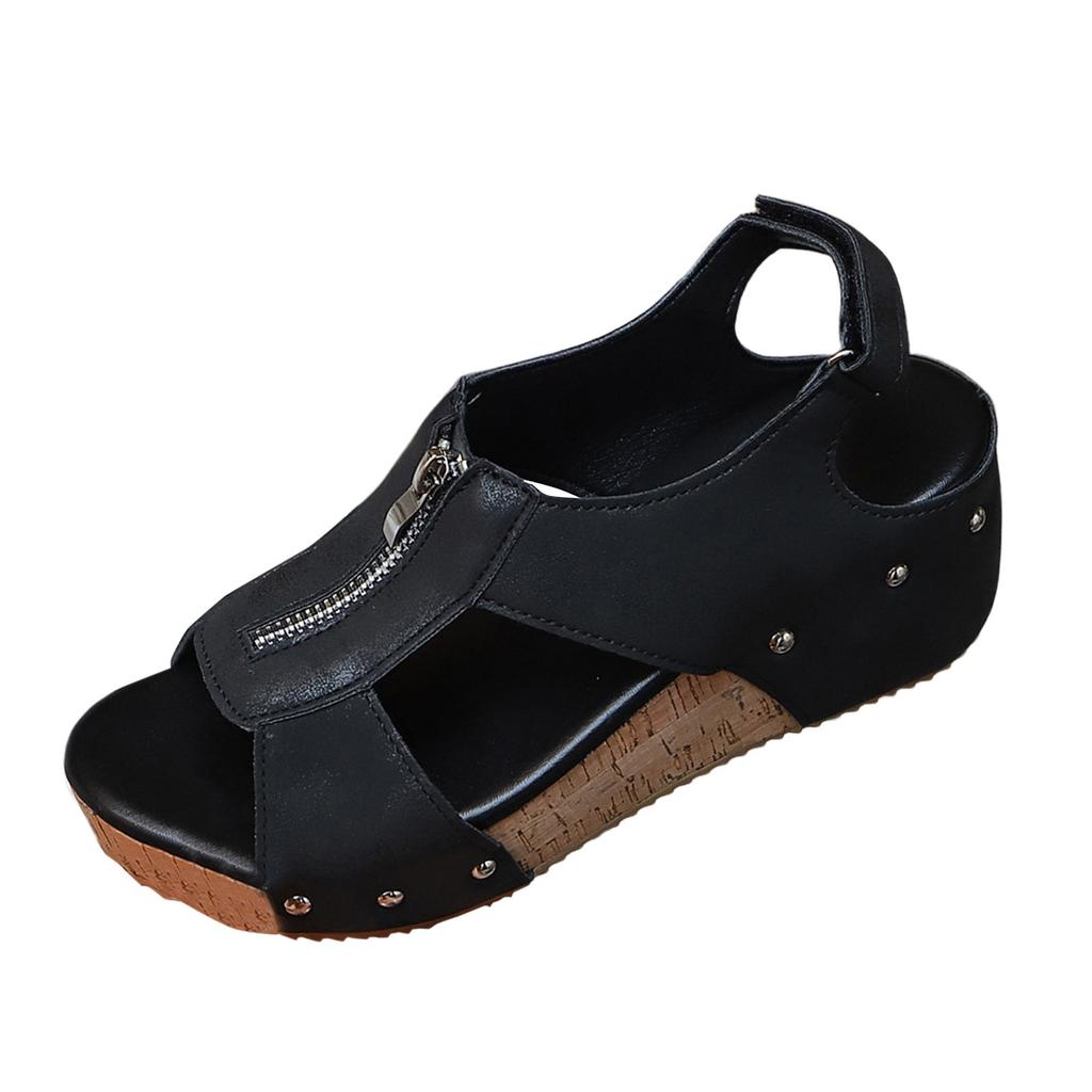 Colorful Sandals For Women Wedge Sandals Open Toe Wedge Heel Casual Thick Bottom Sandals Platform Thick Bottom Zapatos De Mujer