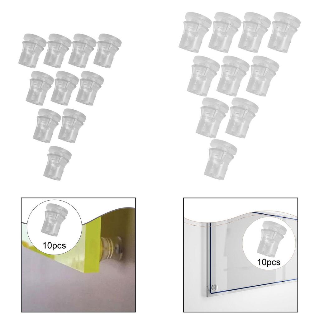 10 Clear Sign Spacers, Tall Decorative Screws, Hardware for Industrial, Home, Office And Shop Use.