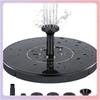 Outdoor Solar Bird Bath Fountain with Lights - Floating Garden Water Feature with Battery Storage