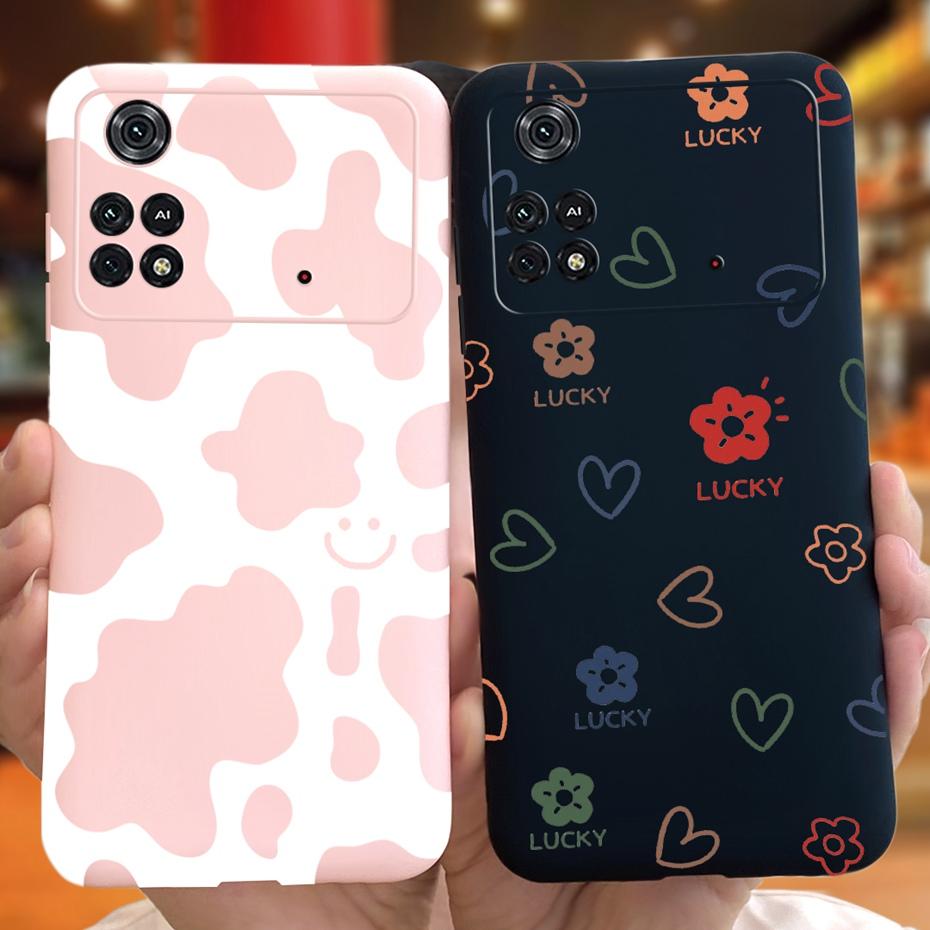 For Xiaomi Poco M4 Pro Case Lovely Pattern Candy Color Phone Case For Poco M 4 M4 Pro 5G 4G PocoM4 Soft Silicone TPU Back Cover