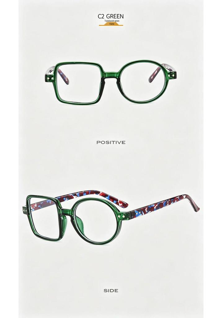 Retro Square Flat Lens Glasses - Casual & Versatile Party Fashion