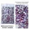 Lila Nail Art Strass Lila Samt Galvanisieren Kristall Lila Nail Art Flachboden Bohrer Glas Farbe Diamant Aufkleber Bohrer