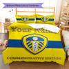 Leeds United Custom Name Pattern Bedding,Quilt Set Quilt Cover Pillowcase Home Birthday Gift(1 * duvet cover + 2 * pillowcase, without core)