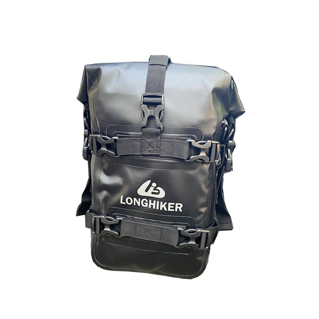 

Боковые защитные дуги на раму бампера мотоцикла, водонепроницаемая сумка, дорожный рюкзак чёрный