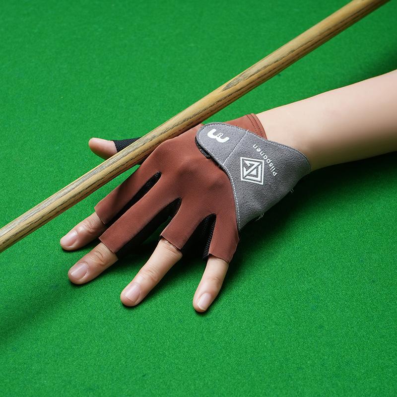 Durable Comfortable Single Anti Slip Half Finger Lightweight Snooker Sweat Wicking Fishing Gloves for Both Men and Women