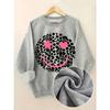 Smiling Face Print Women's Long Sleeve Crew Neck Casual Sweatshirt