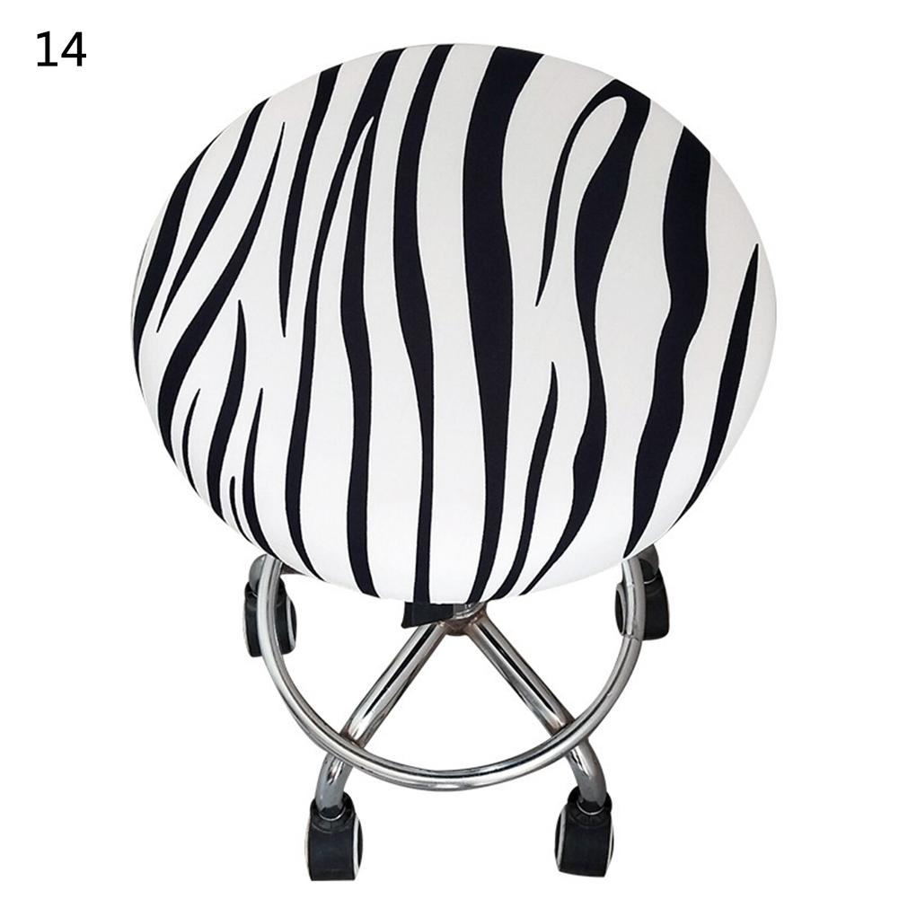 New Printed Round Chair Cover Bar Stool Cover Fashion Elastic Seat Cover Elastic Chair Slipcover Cover Home Textile
