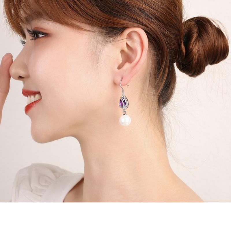 Lindon – boucles d'oreilles en alliage de cuivre et Zircon, boucles d'oreilles pendantes pour femmes, cadeaux de fête de mariage