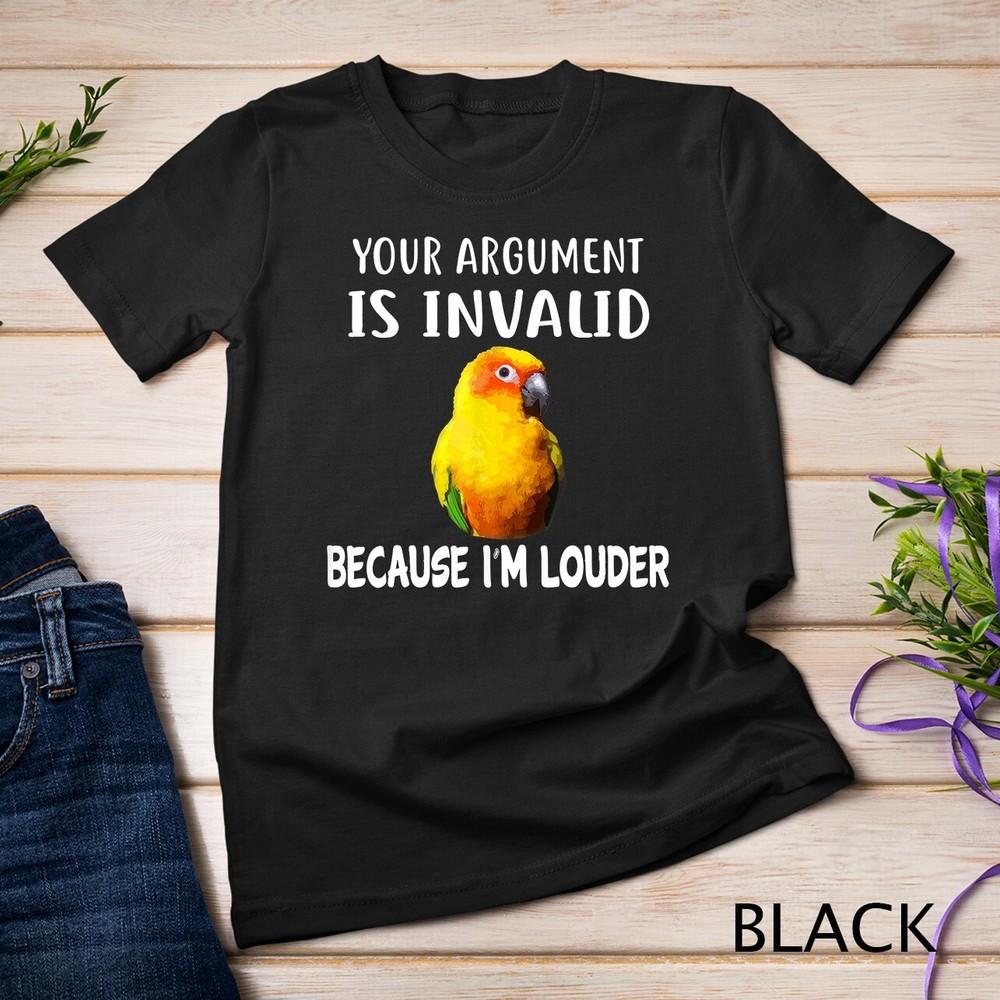 Funny I m Louder Sun Conure Parrot Bird Apparel Unisex T-shirt 2XL