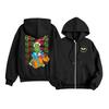 Kids Fashion Lightweight Long Sleeve Zipper Hoodie Christmas Printed Hoodie With Pockets