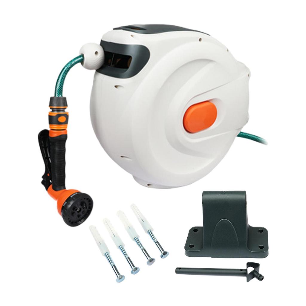 Hose Reel, 7 Pattern Tail, Slow Rewind System, Auto to Water