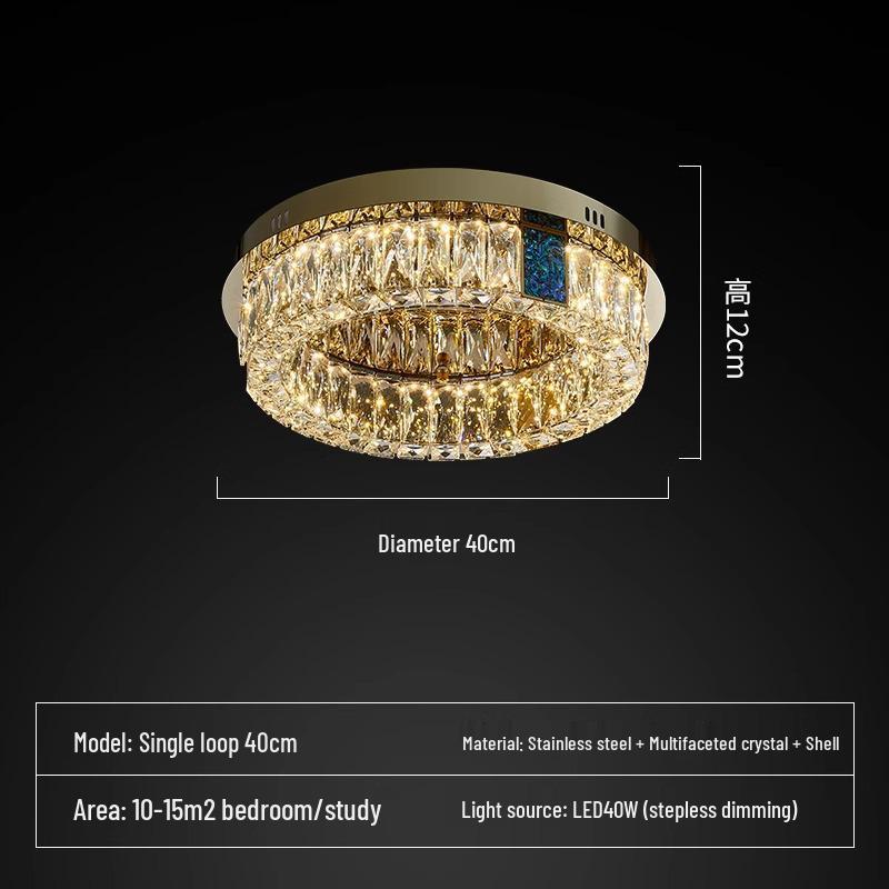 Luxury Modern Crystal Ceiling Light – Atmospheric Round Design for Living Room or Bedroom (2025 Edition)