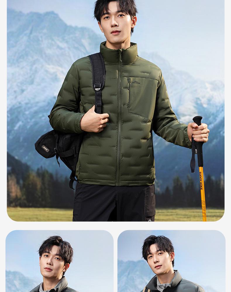 Men's Lightweight Down Jacket: 2025 Autumn/Winter Stand Collar Short Duck Down Coat