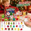 Christmas Squishy Figurine Countdown Calendar Christmas Holiday Countdown Gift for Home Office Room Decor Xmas Count Down