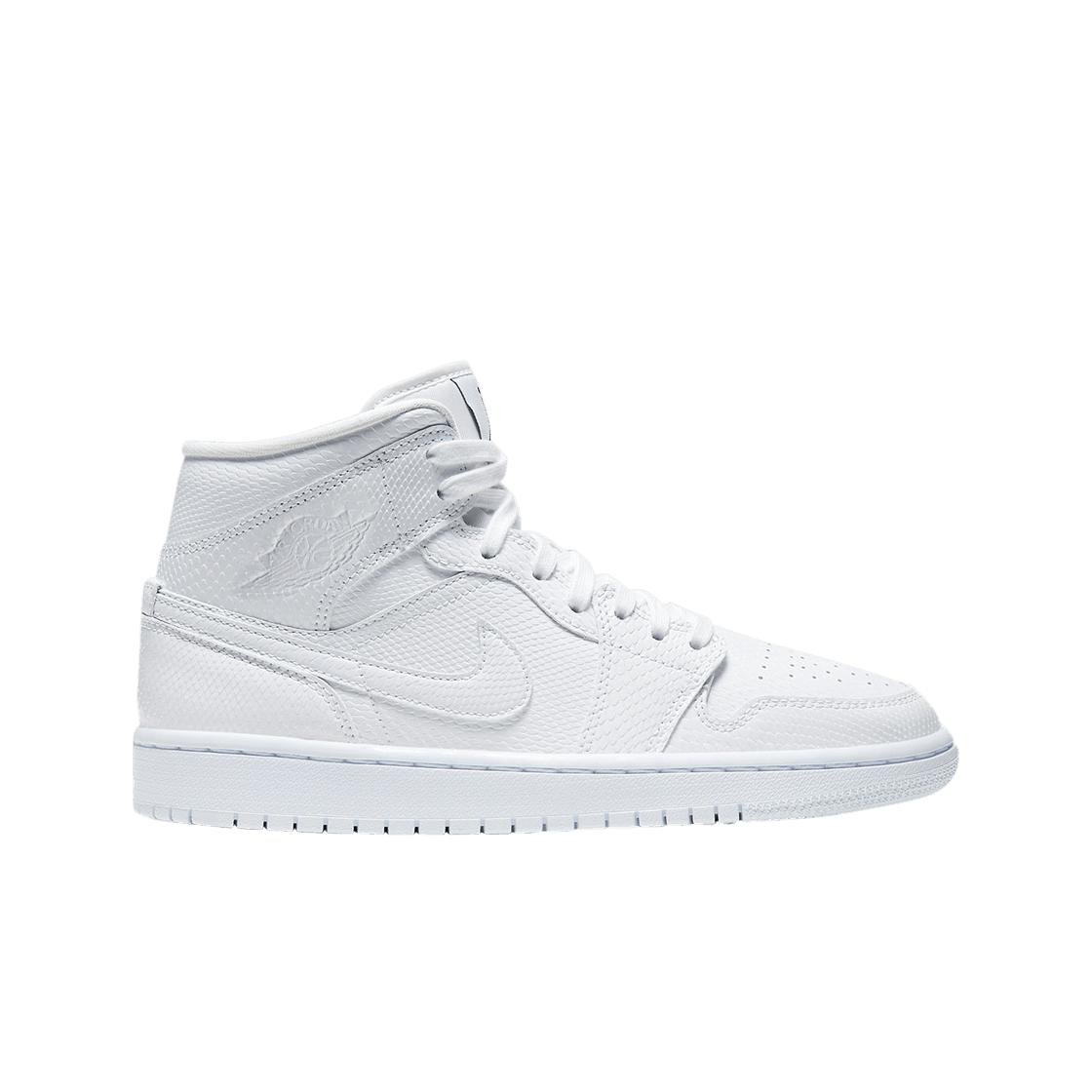 

Женские кроссовки Jordan 1 Mid White Snakeskin BQ6472-110