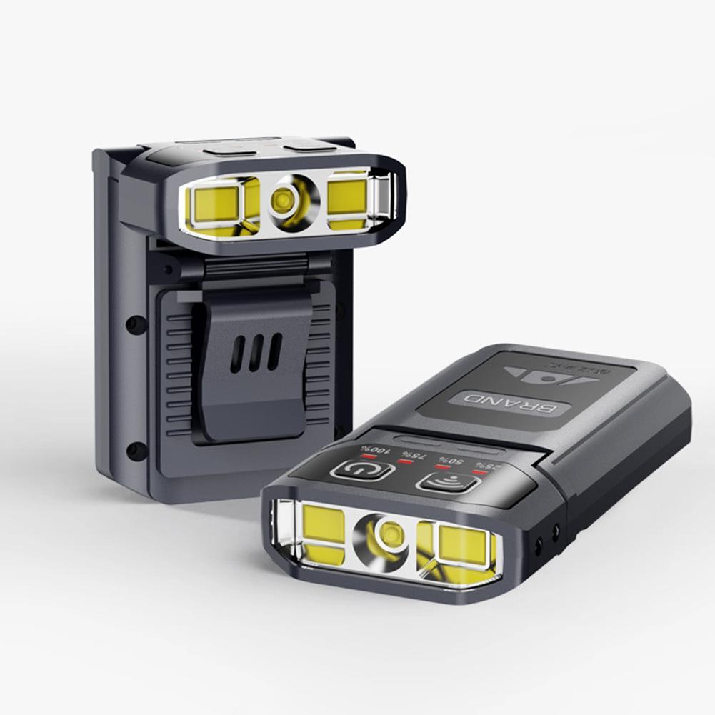 LED Headlamp Clip On Cap Hat Light Head Torch Fishing Camping Lamp USB Rechargeable Head Lamp Portable Lighting Headlight