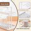 Double-layer 2Layer Cup Storage Rack Carbon Steel Sink Storage Rack Drain Cup Rack with Drip Tray Large Capacity