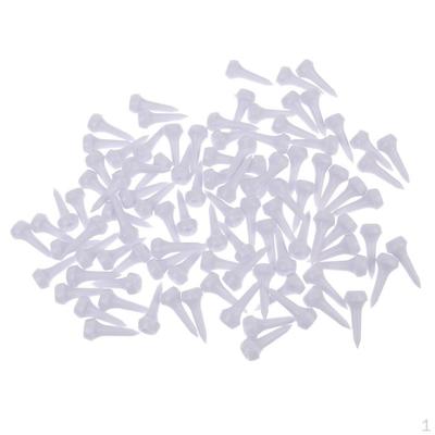 Set of 100 Professional Plastic Golf Tees Golfer Training Tool 35mm (1 3/8 Inch)