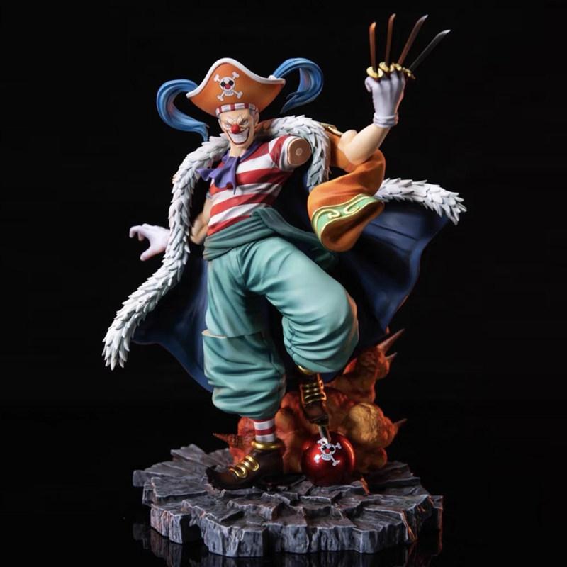 24cm One Piece Buggy The Clown Action Figure Anime Statue Collectible  Four Emperor Pvc Model Figurine Gift For Anime Lovers Toy